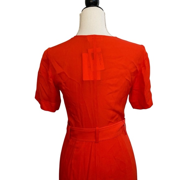 A.L.C. Claire Red Silk Wrap Handkerchief Midi Dress Size 2 NWT $575 - Picture 9 of 15